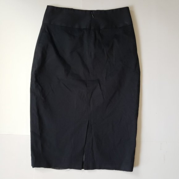 Bedo High Waist Black Classic Pencil Skirt with Slit - Picture 4 of 9